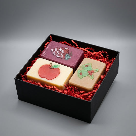 Title: Winter Whispers Artisan Soap Trio